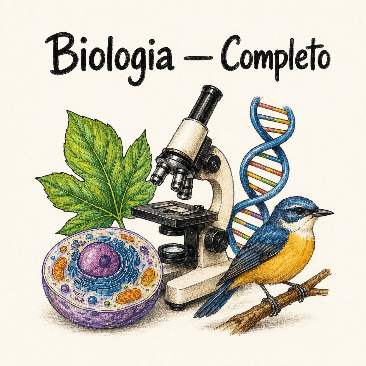 Capa do material Biologia — Completo