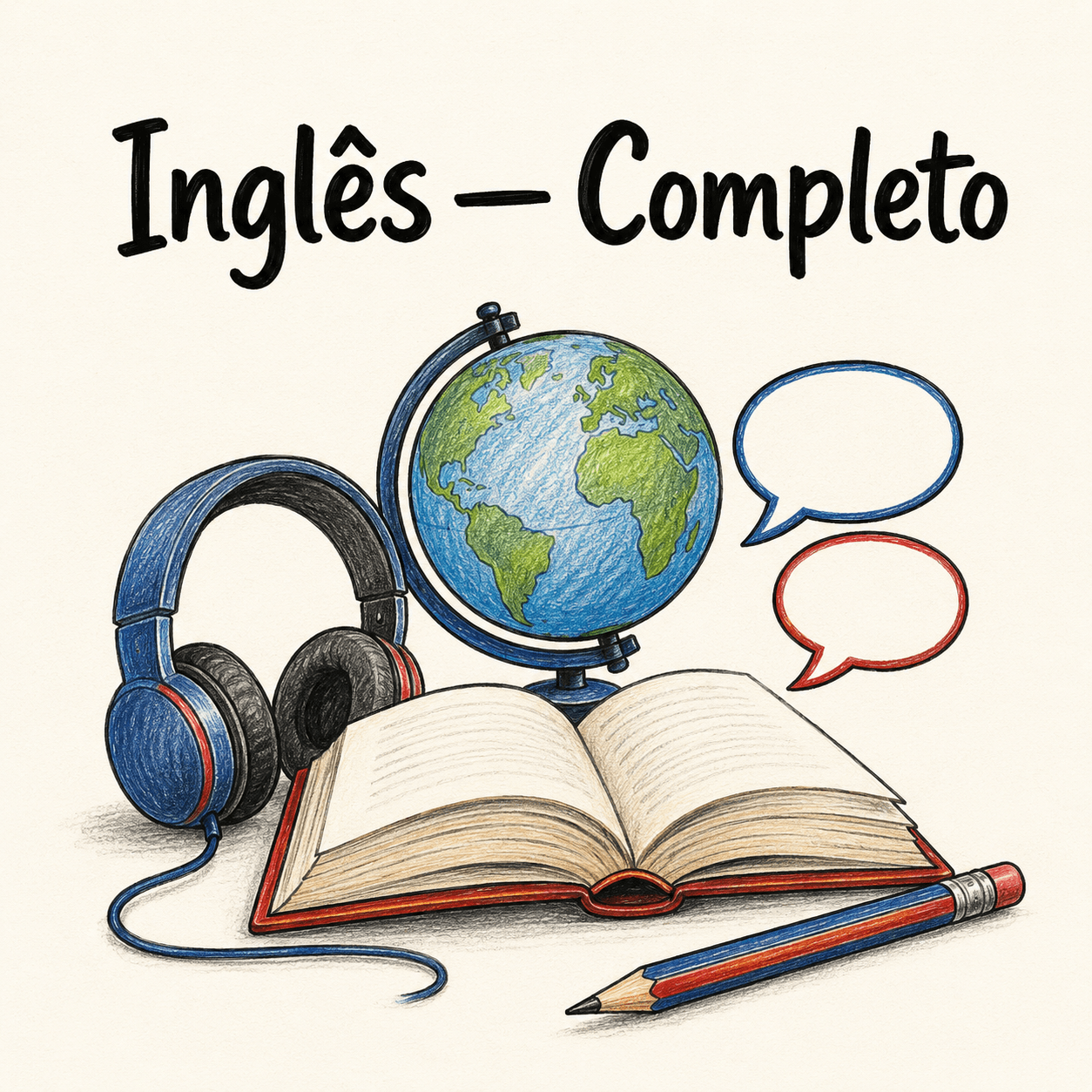 Capa do material Inglês — Completo
