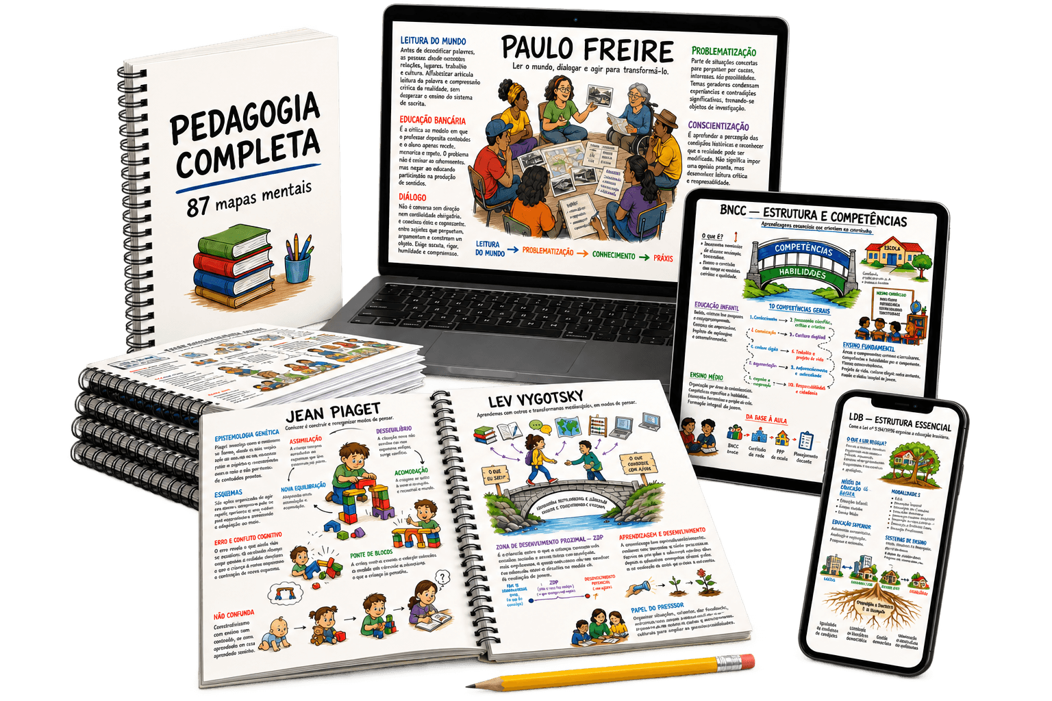 Pedagogia Completa — conteúdo completo de Pedagogia em mapas mentais